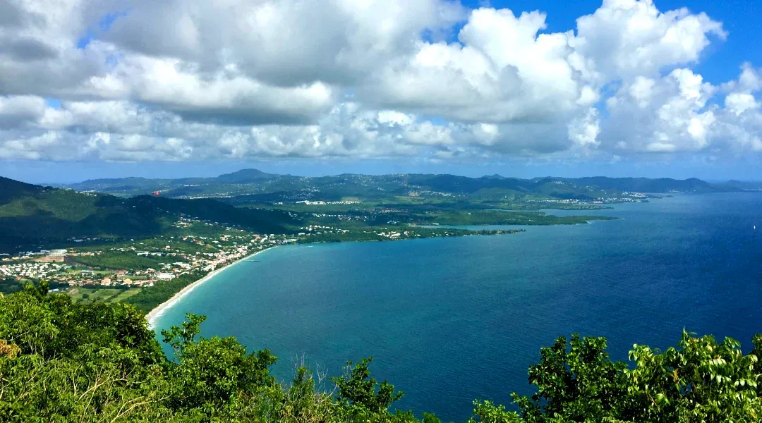 Vue aérienne de la Martinique