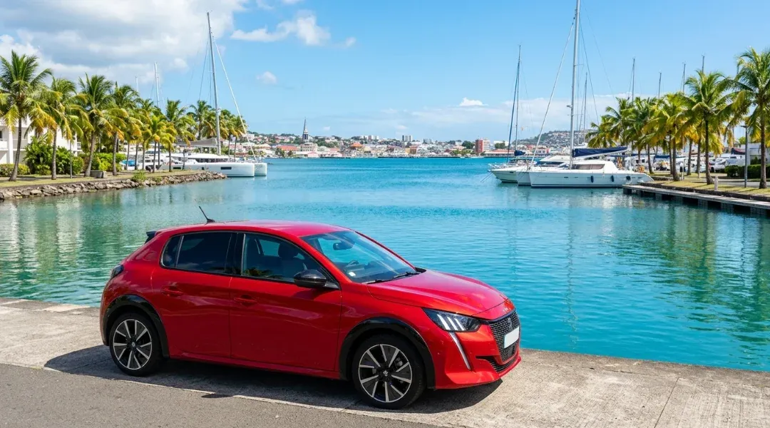 Voiture autour de la marina
